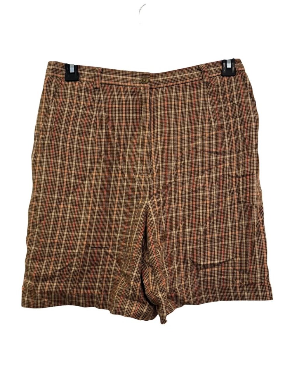 Liz Golf By Liz Claiborne Womens Plaid Bermuda Shorts Size 12